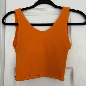 Urban Outfitters Vibrant Orange Crop Top